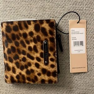 Rebecca Minkoff brand new leopard black leather wallet